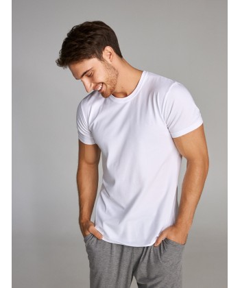 Біла чоловіча футболка з бавовни (S-3XL) MSH 002/002